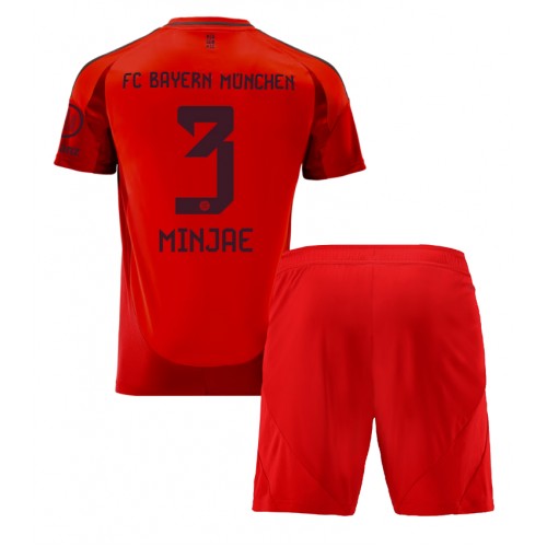 Fotbalové Dres Bayern Munich Kim Min-jae #3 Dětské Domácí 2024-25 Krátký Rukáv (+ trenýrky)